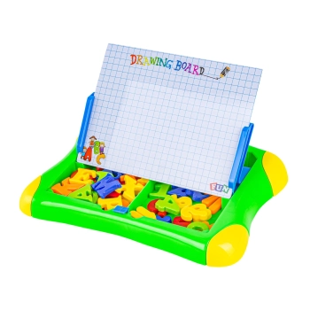 Wielofunkcyjna tablica magnetyczna 2w1, Pisak, Magnesy - literki, cyferki