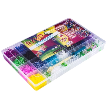 Gumki Zestaw Do Robienia Tworzenia Bransoletek Naszyjników Koraliki 4400 elementów