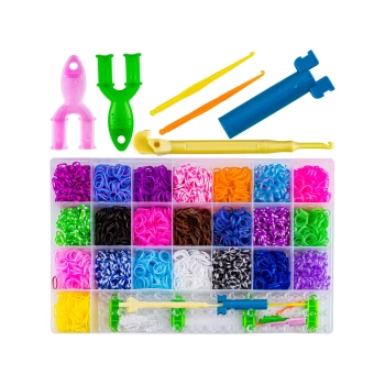 Gumki Zestaw Do Robienia Tworzenia Bransoletek Naszyjników Koraliki 4400 elementów