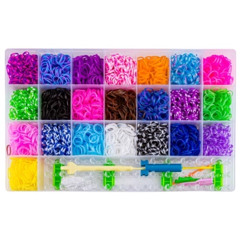 Gumki Zestaw Do Robienia Tworzenia Bransoletek Naszyjników Koraliki 4400 elementów
