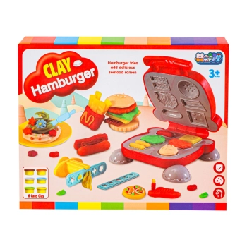 Kreatywny zestaw z masą plastyczną, ciastolina PRZYGOTUJ HAMBURGERA