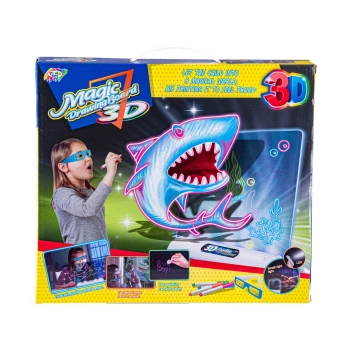 Magiczna, Podświetlana Tablica Do Malowania Rysowania + Okulary 3D OCEAN