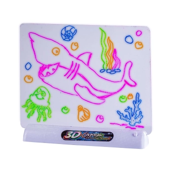 Magiczna, Podświetlana Tablica Do Malowania Rysowania + Okulary 3D OCEAN