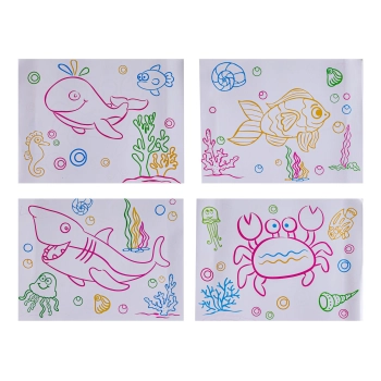 Magiczna, Podświetlana Tablica Do Malowania Rysowania + Okulary 3D OCEAN