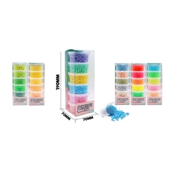 Koraliki Do Prasowania 3000szt, Prasowanki, Do Prasowanek, 6 Kolorów, Zapas - FLUORESCENCYJNE MIX Kolorów