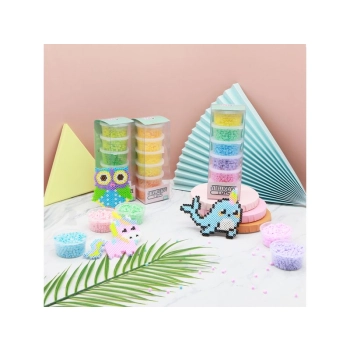 Koraliki Do Prasowania 3000szt, Prasowanki, Do Prasowanek, 6 Kolorów, Zapas - PASTELOWE SZAROŚCI I BEŻE