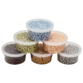 Koraliki Do Prasowania 3000szt, Prasowanki, Do Prasowanek, 6 Kolorów, Zapas - PASTELOWE SZAROŚCI I BEŻE