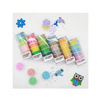 Koraliki Do Prasowania 3000szt, Prasowanki, Do Prasowanek, 6 Kolorów, Zapas - SŁONECZNE ODCIENIE ŻÓŁTEGO