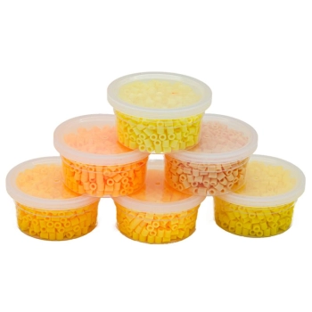 Koraliki Do Prasowania 3000szt, Prasowanki, Do Prasowanek, 6 Kolorów, Zapas - SŁONECZNE ODCIENIE ŻÓŁTEGO