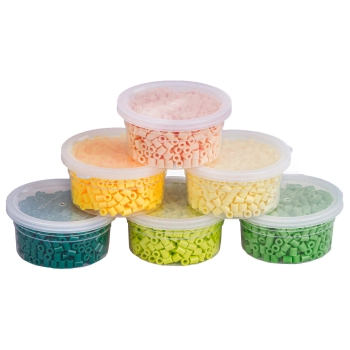 Koraliki Do Prasowania 3000szt, Prasowanki, Do Prasowanek, 6 Kolorów, Zapas - ODCIENIE ŻÓŁTEGO I ZIELONEGO