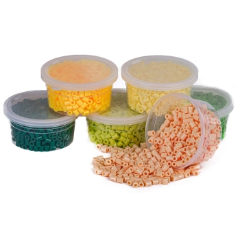 Koraliki Do Prasowania 3000szt, Prasowanki, Do Prasowanek, 6 Kolorów, Zapas - ODCIENIE ŻÓŁTEGO I ZIELONEGO