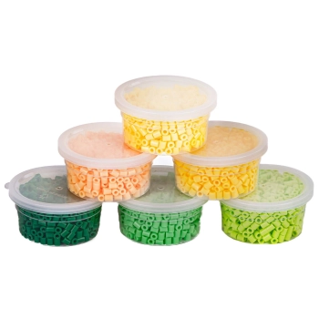 Koraliki Do Prasowania 3000szt, Prasowanki, Do Prasowanek, 6 Kolorów, Zapas - ODCIENIE ŻÓŁTEGO I ZIELONEGO