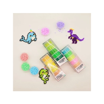 Koraliki Do Prasowania 3000szt, Prasowanki, Do Prasowanek, 6 Kolorów, Zapas - PASTELOWE SZAROŚCI I BEŻE