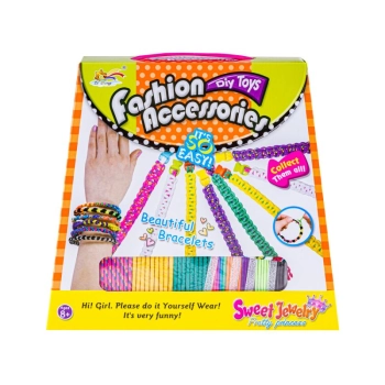 Zestaw Do Tworzenia Biżuterii, Bransoletek, Kolorowe Sznurki + Akcesoria