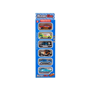 Metalowe Pojazdy, Auta, Resoraki 6 Sztuk Zestaw 1:64 Pojazd SWAT, Poduszkowiec, Jeep Turystyczny