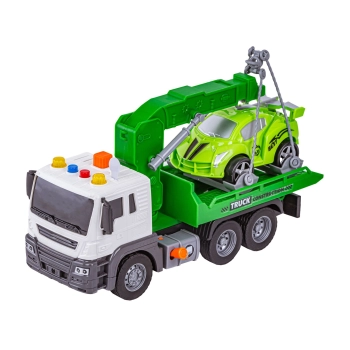 Multifunkcyjna Ciężarówka, Laweta, Dźwig, Transporter + Samochód 1:16