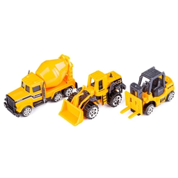 Ciężarówka, Transporter + Auta, Otwierana Laweta, Pojazdy Budowlane + Helikopter 12w1