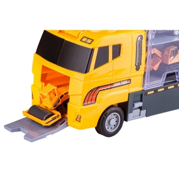 Ciężarówka, Transporter + Auta, Otwierana Laweta, Pojazdy Budowlane 7w1