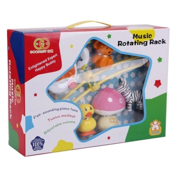 Kolorowa karuzela z pozytywką - zwierzątka