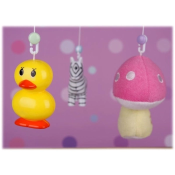 Kolorowa karuzela z pozytywką - zwierzątka