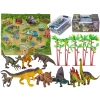 Zestaw Figurek Dinozaurów w kuferku + mata, Dinozaury 9 sztuk