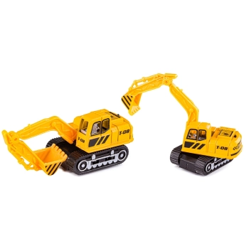 Metalowe Pojazdy Budowlane, Auta, Resoraki 5 Sztuk Zestaw