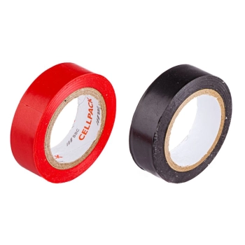 Taśma Izolacyjna, Wodoodporna, Elektroizolacyjna PVC 9m ZESTAW 2 Sztuki Czerwona I Czarna