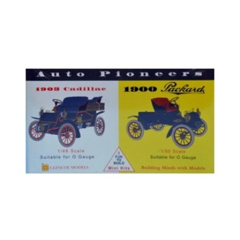 Model plastikowy - Pionierzy motoryzacji Auto Pioneers - 1903 Cadillac / 1900 Packard - Glencoe Models (2szt)