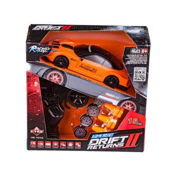Samochód Do Driftu, Auto RC Drift 1:24 2,4 GHz 4WD POMARAŃCZOWY