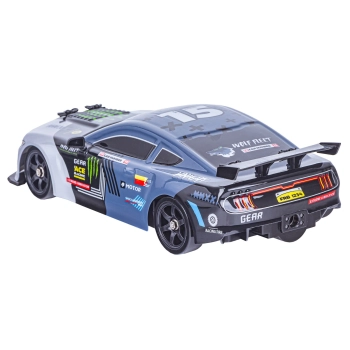 DUŻY Samochód Do Driftu Auto RC Drift 1:16 2,4 GHz PARA DYM Grafitowy Mustang 4WD LED