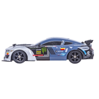 DUŻY Samochód Do Driftu Auto RC Drift 1:16 2,4 GHz PARA DYM Grafitowy Mustang 4WD LED