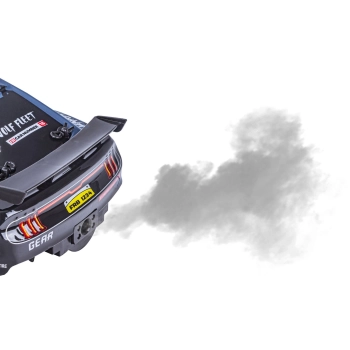 DUŻY Samochód Do Driftu Auto RC Drift 1:16 2,4 GHz PARA DYM Grafitowy Mustang 4WD LED