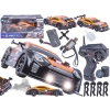 DUŻY Samochód Do Driftu Auto RC Drift 1:16 2,4 GHz PARA DYM 4WD Pomarańczowy Nissan GTR LED