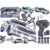 DUŻY Samochód Do Driftu Auto RC Drift 1:16 2,4 GHz PARA DYM Srebrny Dodge 4WD LED