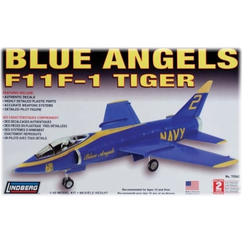 Model Plastikowy Do Sklejania Lindberg (USA) Samolot F-11 Tiger Blue Angels