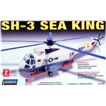 Model Plastikowy Do Sklejania Linberg (USA) - Śmigłowiec Helikopter SH-3 Sea King