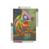 Haft Diamentowy, Obraz, Mozaika Diamentowa Diamond Painting, KAMELEON Z MOTYLKIEM 30x40cm
