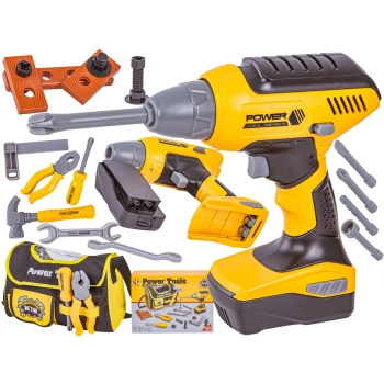 Torba Narzędziowa Zestaw Narzędzi Dla Małego Majsterkowicza, Wkrętarka + Akcesoria