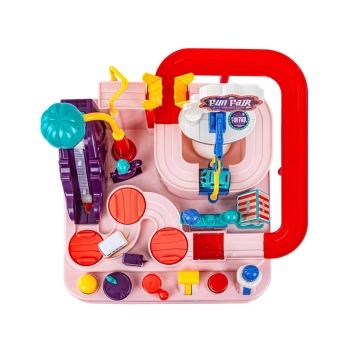 Interaktywny Tor Przeszkód + Pojazdy, Zjazd Samochodowy Parking Zjeżdżalnia