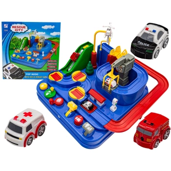 Interaktywny Tor Przeszkód + Pojazdy Ratunkowe, Zjazd Samochodowy Parking