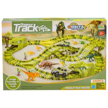 Duży Tor Samochodowy, Wyścigowy - Park Dinozaurów 270 El. ( 240 + 30 ) Przecena 1