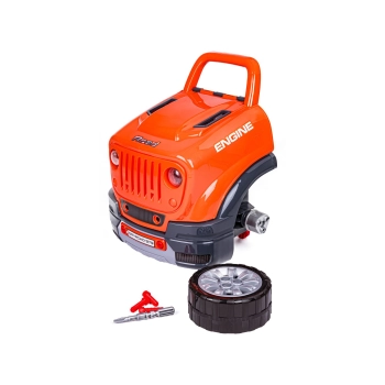 Zestaw Mechanika, Samochód Auto Silnik Do Rozkręcania, Warsztat 61 Elementów, Pomarańczowy JEEP