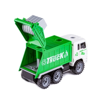 Ciężarówka Auto Samochód Śmieciarka Do Rozkręcania + Zestaw Koszy Na Śmieci