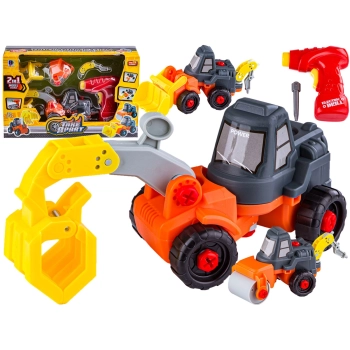 KOPARKA, SPYCH, WALEC do rozkręcania i skręcania, 3w1, Wkrętarka