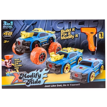 Sportowy, Terenowy Samochód do rozkręcania i skręcania 3w1 TUNING + Wkrętarka, Monster Truck