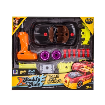 Sportowy Samochód do rozkręcania i skręcania 2w1 TUNING + Wkrętarka