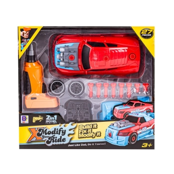 Sportowy Samochód do rozkręcania i skręcania 2w1 TUNING + Wkrętarka