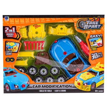 Zabawkowy samochód sportowy Bugatti do rozkręcania i skręcania + Śrubokręt