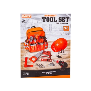 Zestaw Narzędzi Z Plecakiem, Wiertarka Wkrętarka, Narzędzia, Kask, Akcesoria
