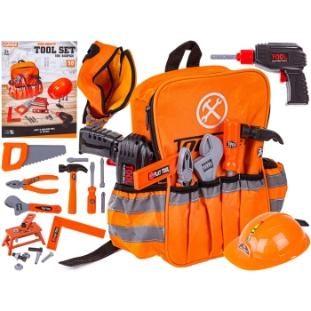 Zestaw Narzędzi Z Plecakiem, Wiertarka Wkrętarka, Narzędzia, Kask, Akcesoria